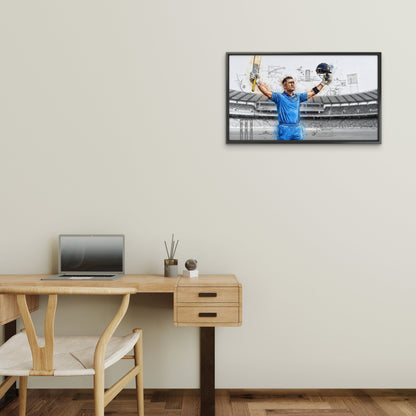 MS Dhoni-Luxurious-Lifestyle & Hobbies-3D Textured Wall Art | UV Embossed Canvas Wall Frame for Kids room and Sports area