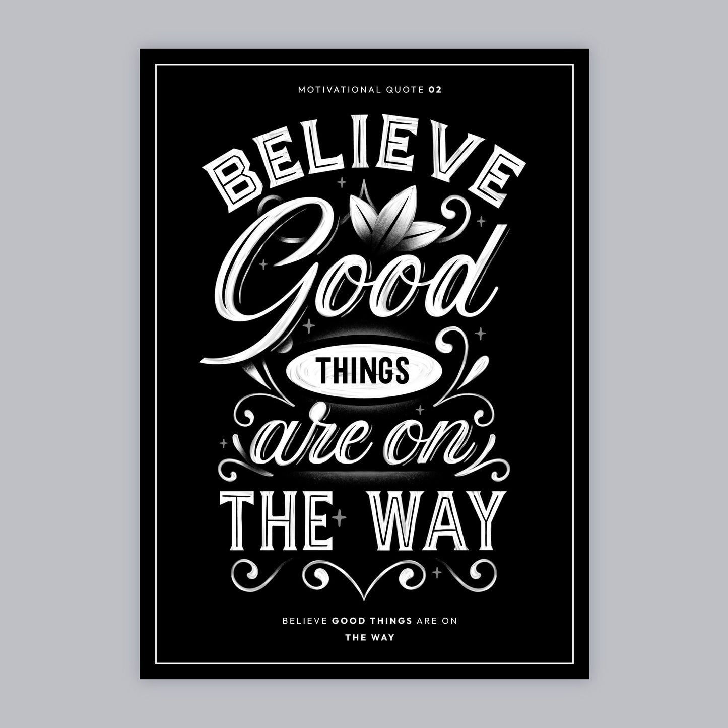 Believe Good Things Are on the way-Luxurious-Motivational & Typography| 3D Textured Wall Art | UV Printed Embossed Canvas Wall Frame for Office,Meditation Space