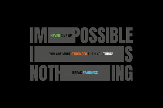 nothing is impossible-Luxurious-Motivational & Typography| 3D Textured Wall Art | UV Printed Embossed Canvas Wall Frame for Office,Meditation Space