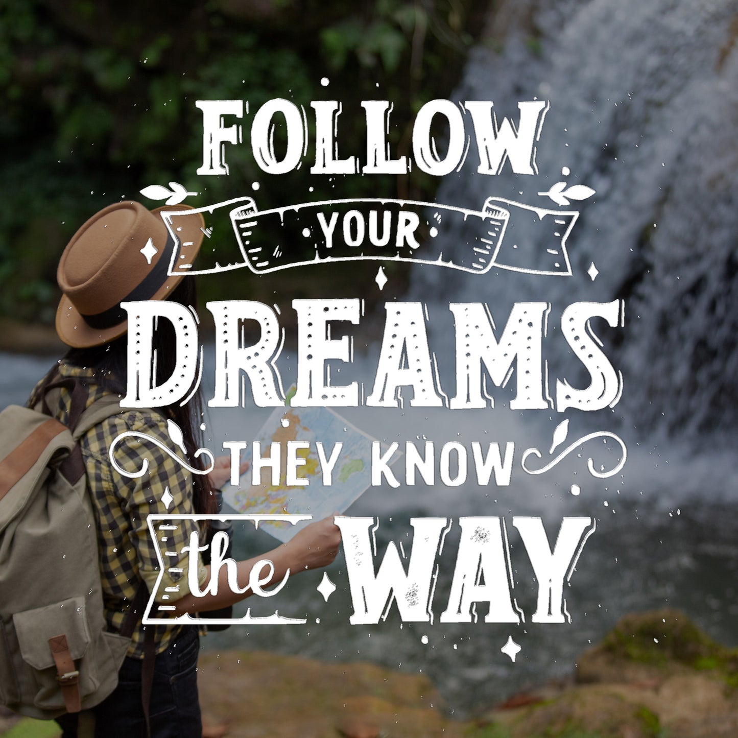 Dream Way-Luxurious-Motivational & Typography| 3D Textured Wall Art | UV Printed Embossed Canvas Wall Frame for Office,Meditation Space