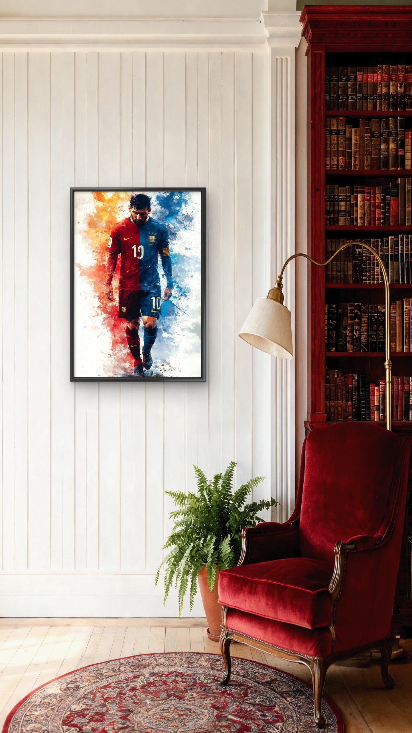 Messi The Journey-Luxurious-Lifestyle & Hobbies-3D Textured Wall Art | UV Embossed Canvas Wall Frame for Kids room and Sports area