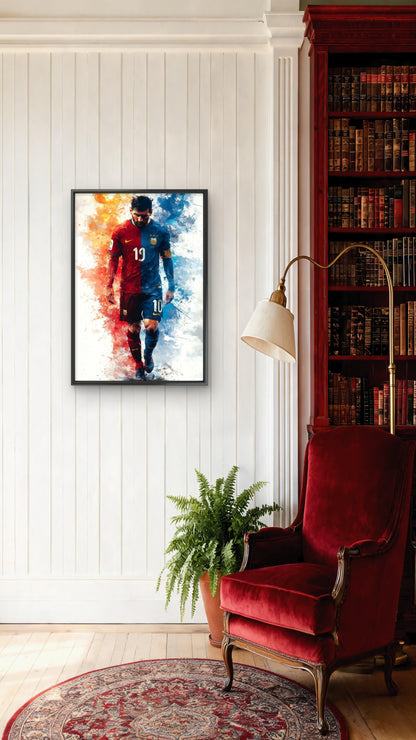 Messi The Journey-Luxurious-Lifestyle & Hobbies-3D Textured Wall Art | UV Embossed Canvas Wall Frame for Kids room and Sports area