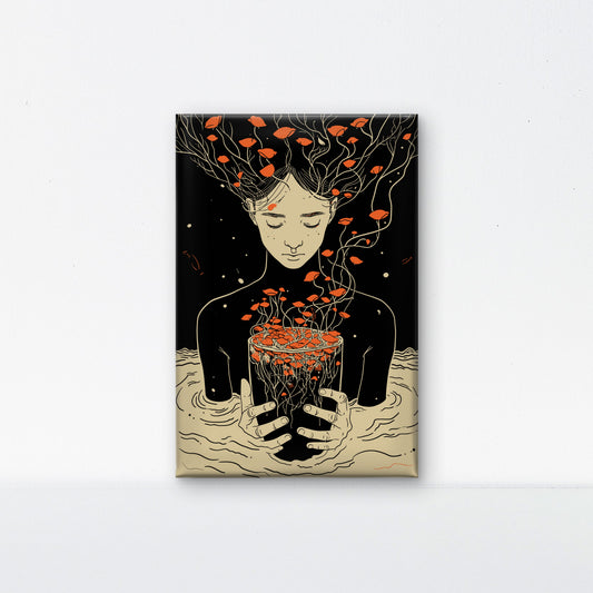 Mind exploration graphic design of a woman-Luxurious-Modern Art & Abstract| 3D Textured Wall Art | UV Printed Embossed Canvas Wall Frame for Office,Meditation Space