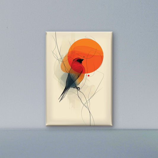 Painted finch-Luxurious-Wildlife & Animals-3D Textured Wall Art | UV Embossed Canvas Wall Frame for Home decor