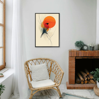 Painted finch-Luxurious-Wildlife & Animals-3D Textured Wall Art | UV Embossed Canvas Wall Frame for Home decor