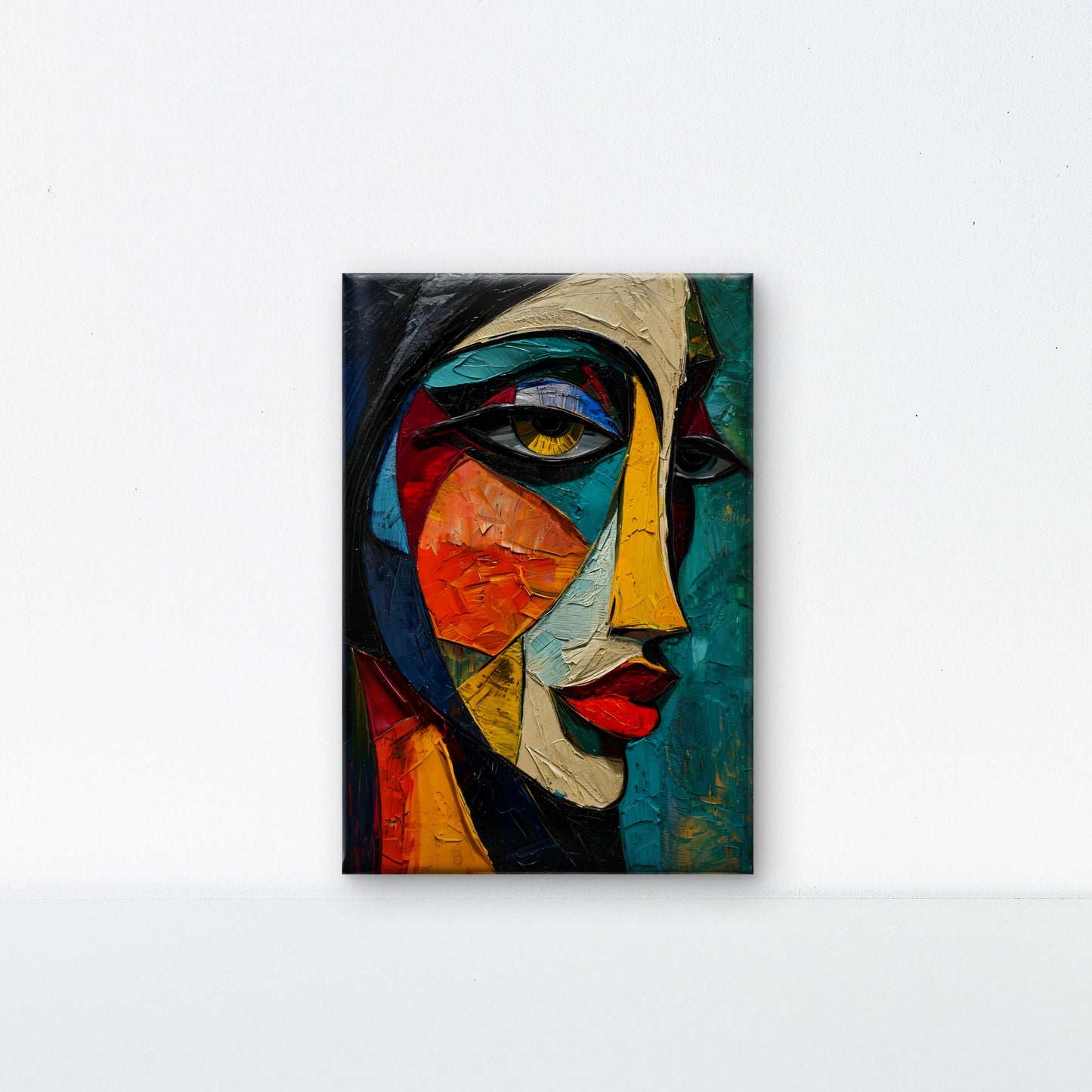 Picasso Style Art-Luxurious-Modern Art & Abstract| 3D Textured Wall Art | UV Printed Embossed Canvas Wall Frame for Office,Meditation Space