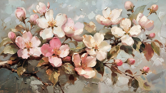 Pink_and_white_blossoms_branches Luxurious-Floral & Botanical-3D Textured Wall Art | UV Embossed Canvas Wall Frame for Home decor
