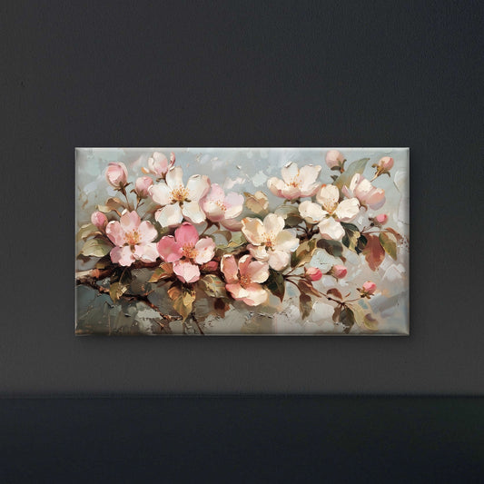 Pink_and_white_blossoms_branches Luxurious-Floral & Botanical-3D Textured Wall Art | UV Embossed Canvas Wall Frame for Home decor