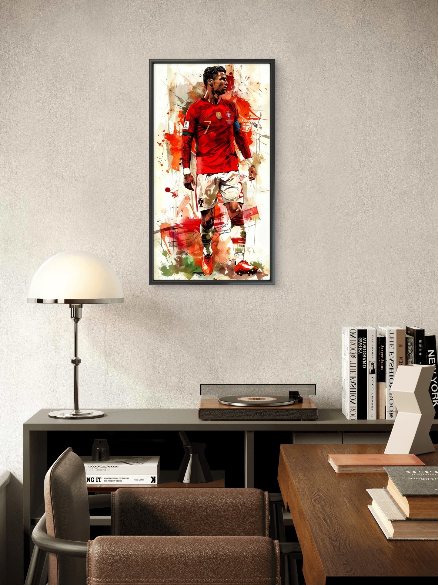 Portuguese Legend Sports-Luxurious-Lifestyle & Hobbies-3D Textured Wall Art | UV Embossed Canvas Wall Frame for Kids room and Sports area