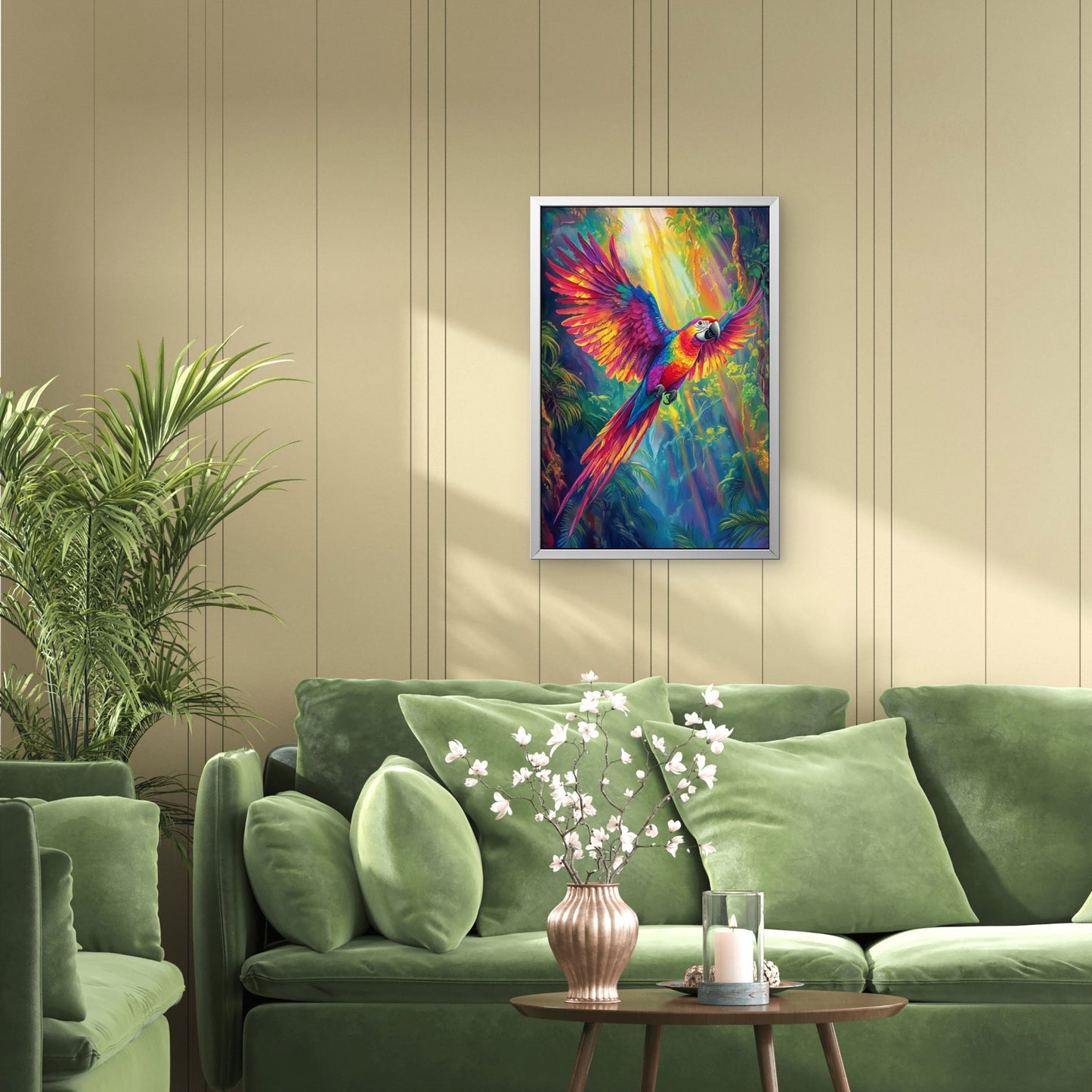 Prismatic Flight-Luxurious-Wildlife & Animals-3D Textured Wall Art | UV Embossed Canvas Wall Frame for Home decor