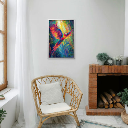 Prismatic Flight-Luxurious-Wildlife & Animals-3D Textured Wall Art | UV Embossed Canvas Wall Frame for Home decor