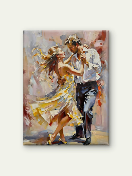 Romantic_Waltz_Couple_Dance-Luxurious-Love & Togetherness-3D Textured Wall Art | UV Embossed Canvas Wall Frame for bed room