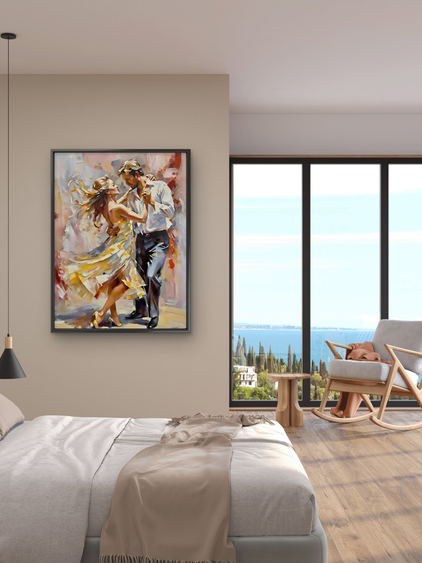 Romantic_Waltz_Couple_Dance-Luxurious-Love & Togetherness-3D Textured Wall Art | UV Embossed Canvas Wall Frame for bed room