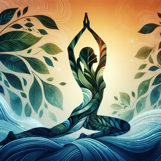 serene-silhouette-nature-Luxurious-Serenity & Wellness-3D Textured Wall Art | UV Embossed Canvas Wall Frame for Meditation Space