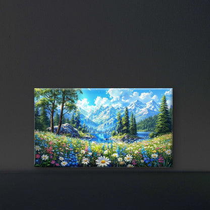 Serenity in the Snow-Capped Valley-Luxurious-Nature and landscape | 3D Textured Wall Art | UV Printed Embossed Canvas Wall Frame for Home Decor,Living Room