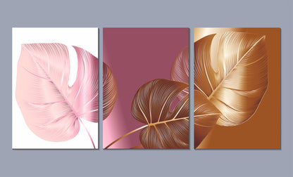 Set of 3 canvases-luxury-3D Textured Wall Art | UV Embossed Canvas Wall Frame for Home decor