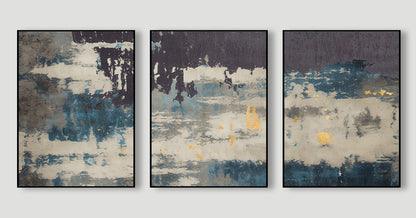 set-three-abstract-luxury-3D Textured Wall Art | UV Embossed Canvas Wall Frame for Home decor