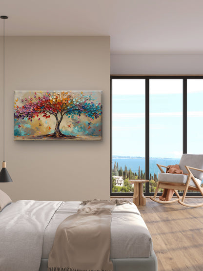 Spectrum_Tree_Impasto-Luxury-Floral & Botanical-3D Textured Wall Art | UV Embossed Canvas Wall Frame for Living room and bed room