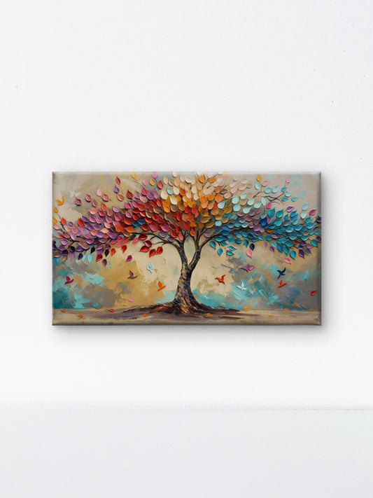 Spectrum_Tree_Impasto-Luxury-Floral & Botanical-3D Textured Wall Art | UV Embossed Canvas Wall Frame for Living room and bed room