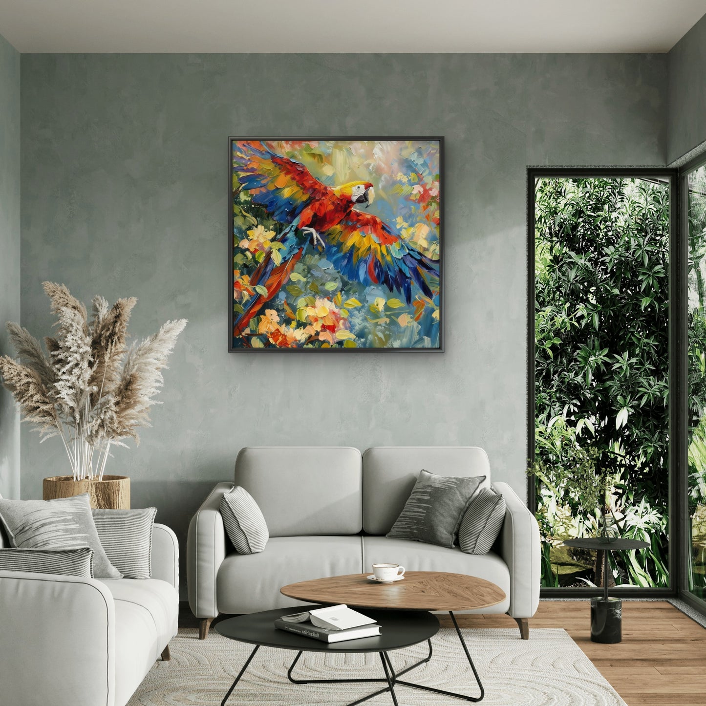 Spirit of the Emerald Forest-Luxurious-Wildlife & Animals-3D Textured Wall Art | UV Embossed Canvas Wall Frame for Home decor