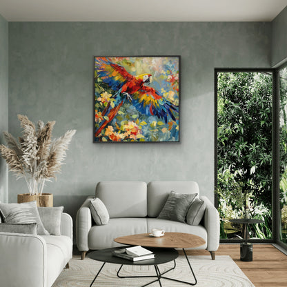 Spirit of the Emerald Forest-Luxurious-Wildlife & Animals-3D Textured Wall Art | UV Embossed Canvas Wall Frame for Home decor