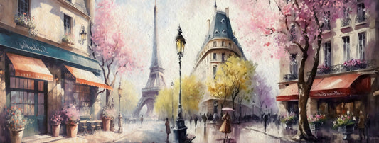 Spring in Paris-Luxurious-Nature and landscape | 3D Textured Wall Art | UV Printed Embossed Canvas Wall Frame for Home Decor,Living Room-Luxurious-Nature and landscape | 3D Textured Wall Art | UV Printed Embossed Canvas Wall Frame for Home Decor,office