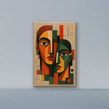 Surreal Faces Abstract Portrait-Luxurious-Modern Art & Abstract| 3D Textured Wall Art | UV Printed Embossed Canvas Wall Frame for Office,Meditation Space