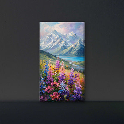 Textured Pastel Alpine Luxurious-Floral & Botanical -3D Textured Wall Art | UV Embossed Canvas Wall Frame for Home decor