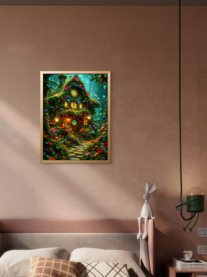 The Botanist’s Sanctuary-Luxury-Kids & Whimsical-3D Textured Wall Art | UV Embossed Canvas Wall Frame for Kids room