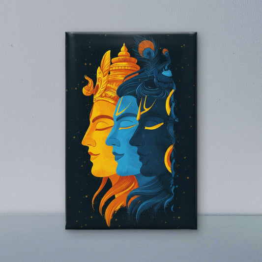 The Light Blue Face-Luxurious-Spiritual & Mindful 3D Textured Wall Art | UV Printed Embossed Canvas Wall Frame for Prayer room ,Meditation Space