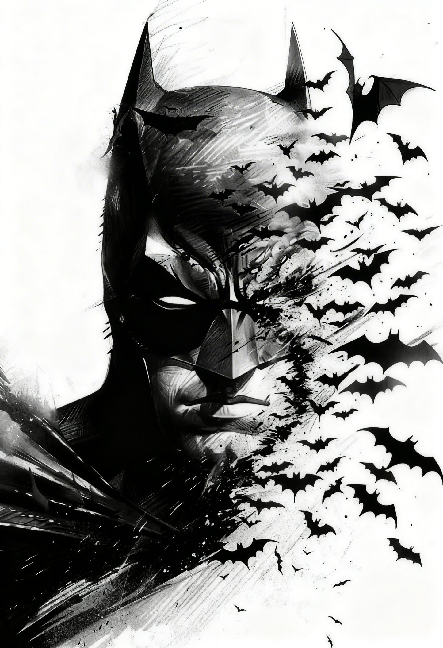 Batman captures a powerful moment of transformation-Premium-Kids & Whimsical-3D Textured Wall Art | UV Embossed Canvas Wall Frame for Kids room