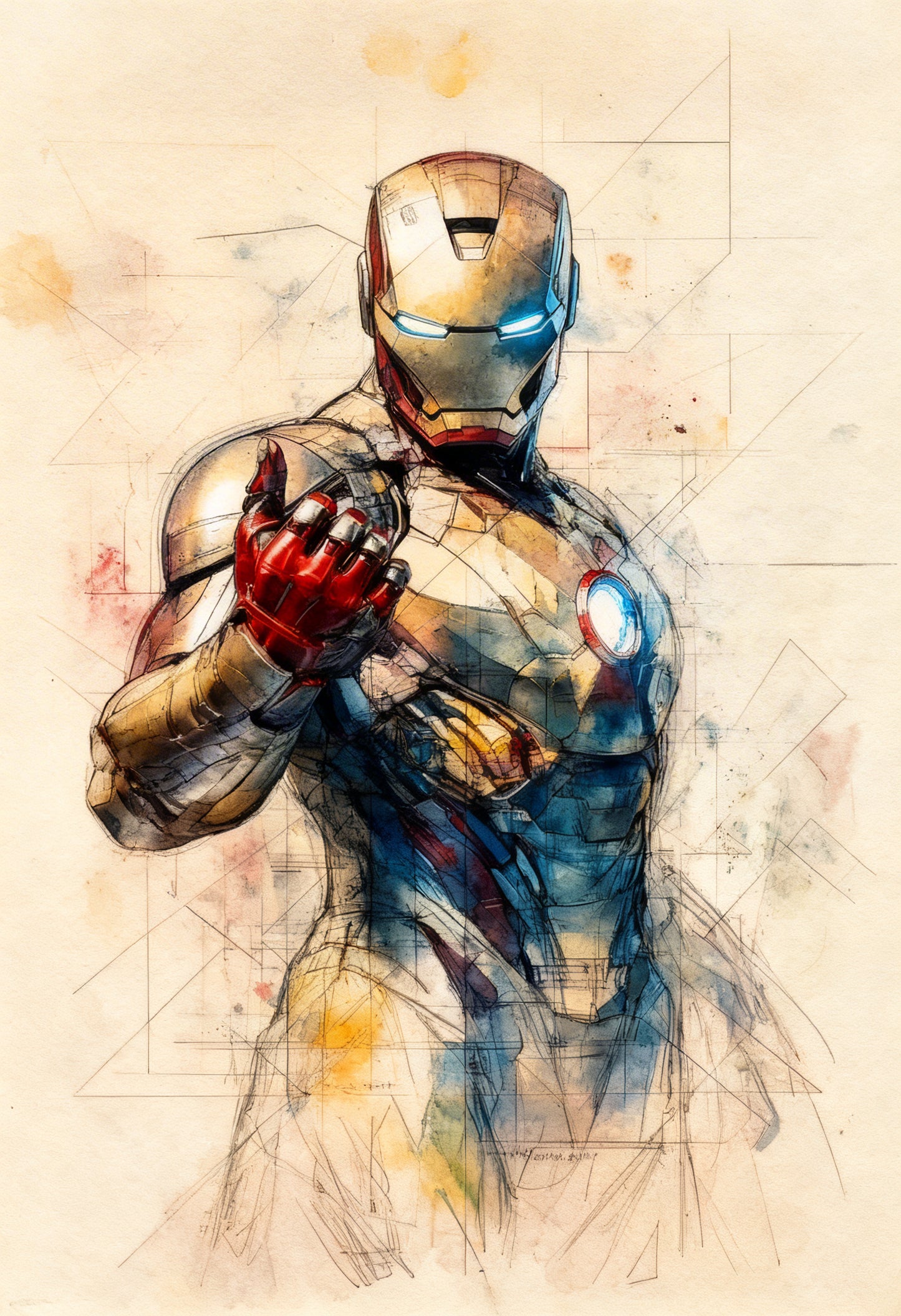 This visually striking artwork of Iron Man-Luxury-Kids & Whimsical-3D Textured Wall Art | UV Embossed Canvas Wall Frame for Kids room