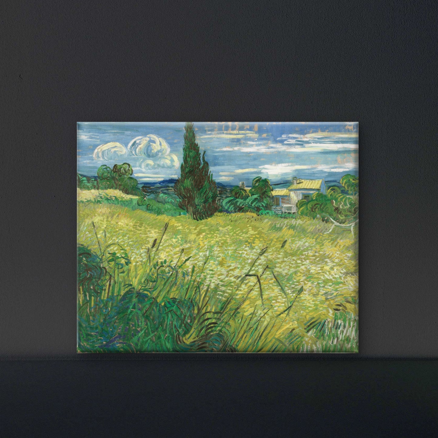 Vincent_van_Green_field-Luxurious-Nature and landscape | 3D Textured Wall Art | UV Printed Embossed Canvas Wall Frame for Home Decor,Living Room