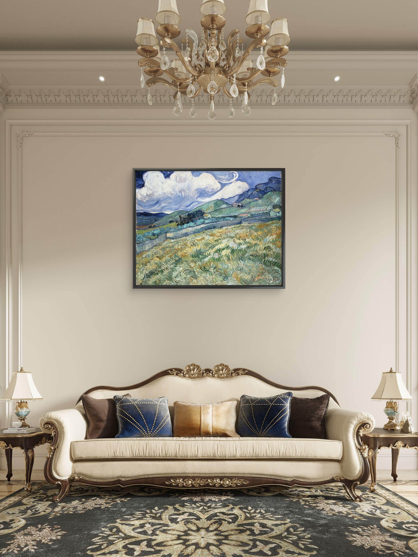 Vincent_van_greenland-Luxurious-Nature and landscape | 3D Textured Wall Art | UV Printed Embossed Canvas Wall Frame for Home Decor,Living Room