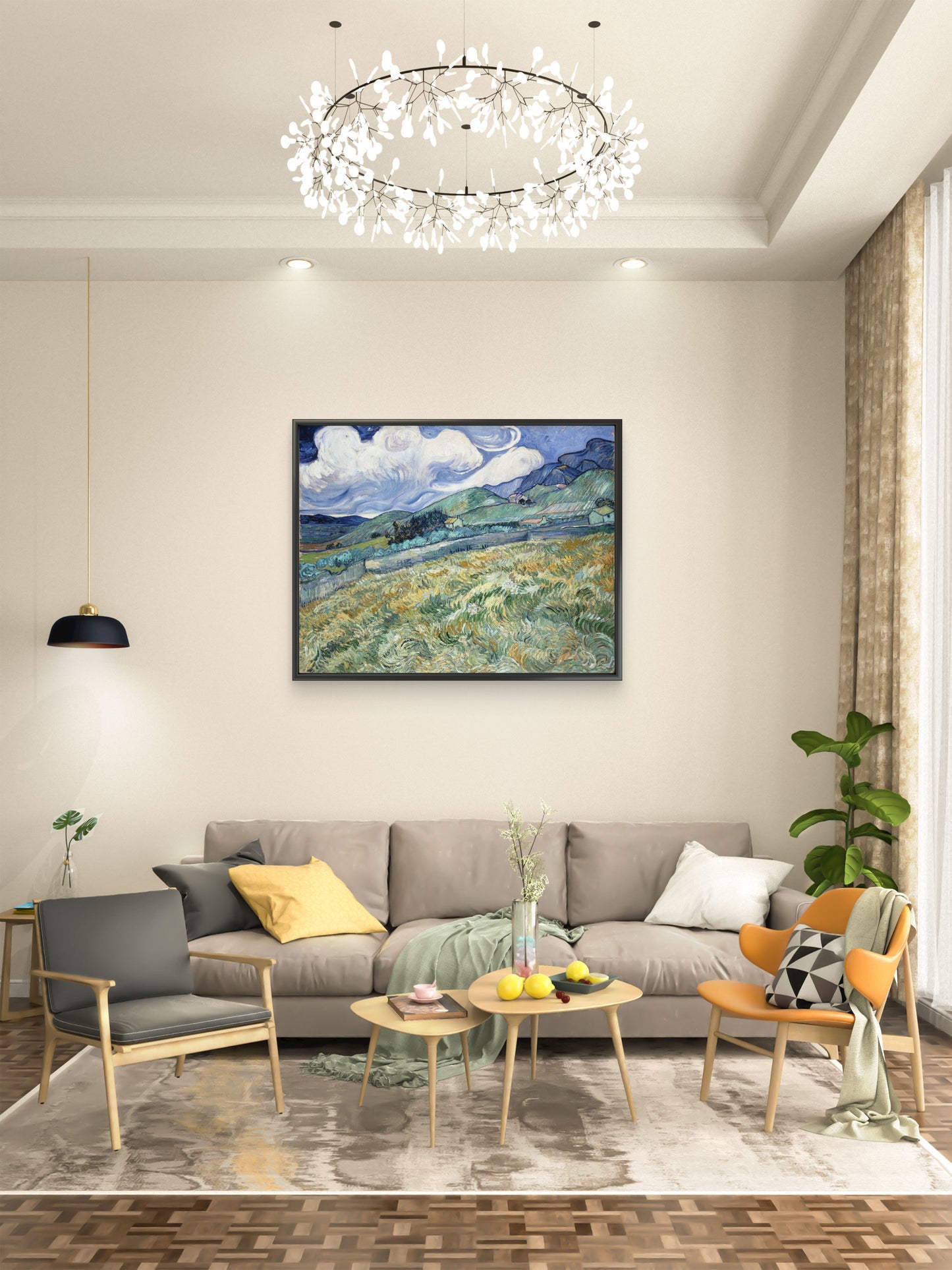 Vincent_van_greenland-Luxurious-Nature and landscape | 3D Textured Wall Art | UV Printed Embossed Canvas Wall Frame for Home Decor,Living Room