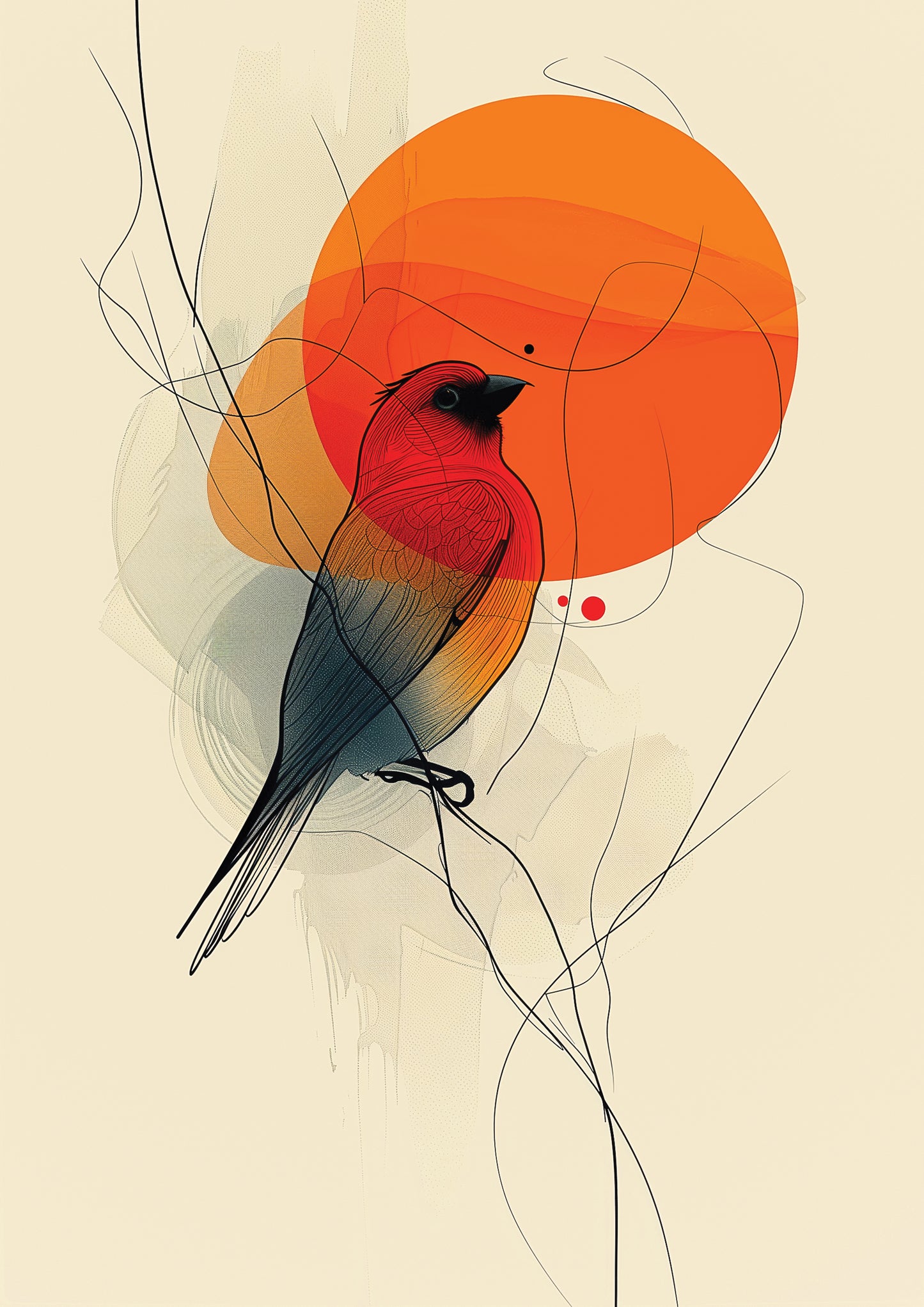 Painted finch-Luxurious-Wildlife & Animals-3D Textured Wall Art | UV Embossed Canvas Wall Frame for Home decor