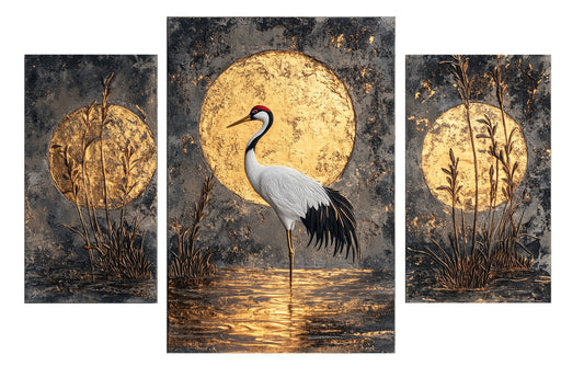 Set-3-canvasses-with-same-ratio-illustrating-stucco-with-gold-luxury-3D Textured Wall Art | UV Embossed Canvas Wall Frame for Home decor