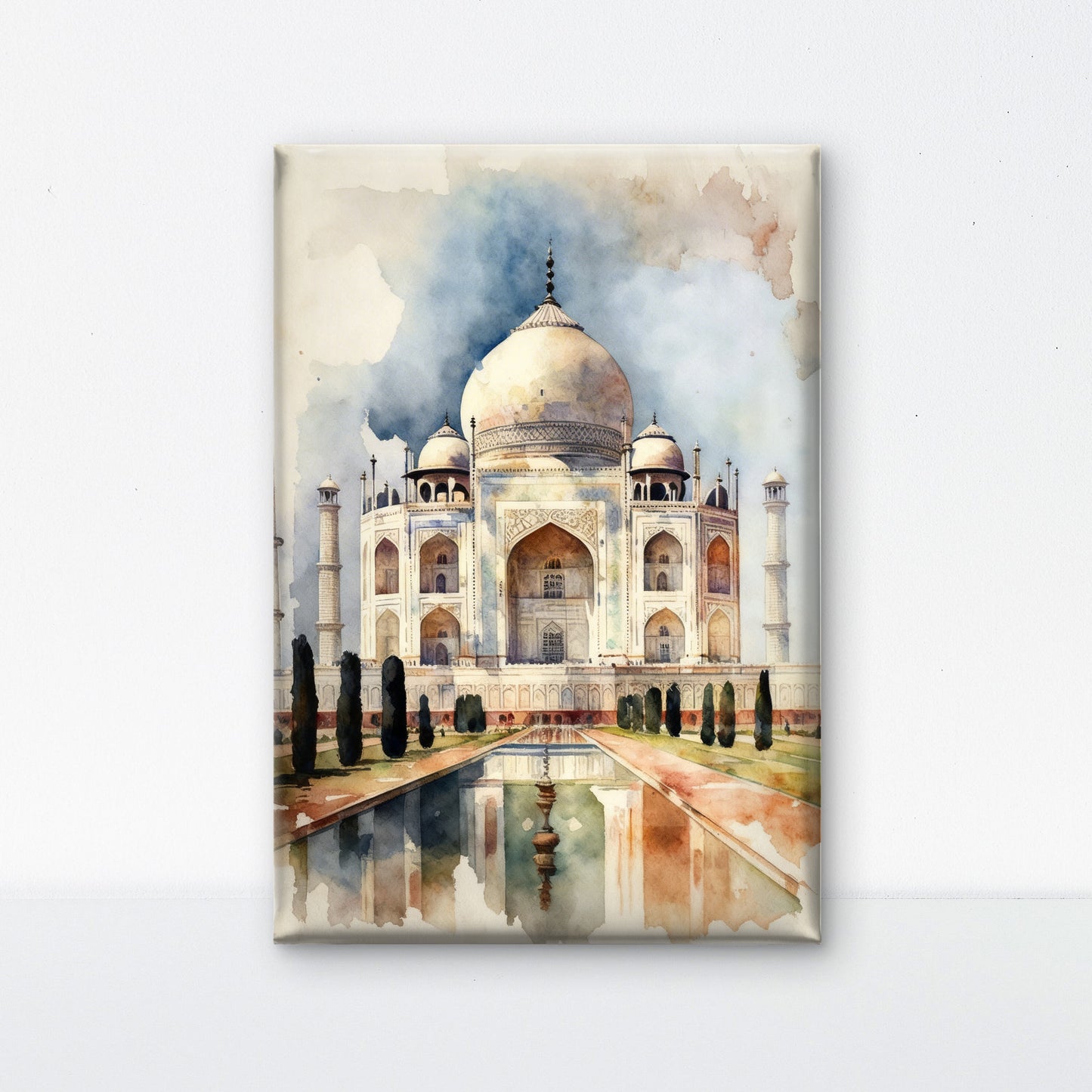 Taj Mahal-Luxurious-Indian Culture &  Folk Art 3D Textured Wall Art | UV Printed Embossed Canvas Wall Frame for Home Decor,living Room