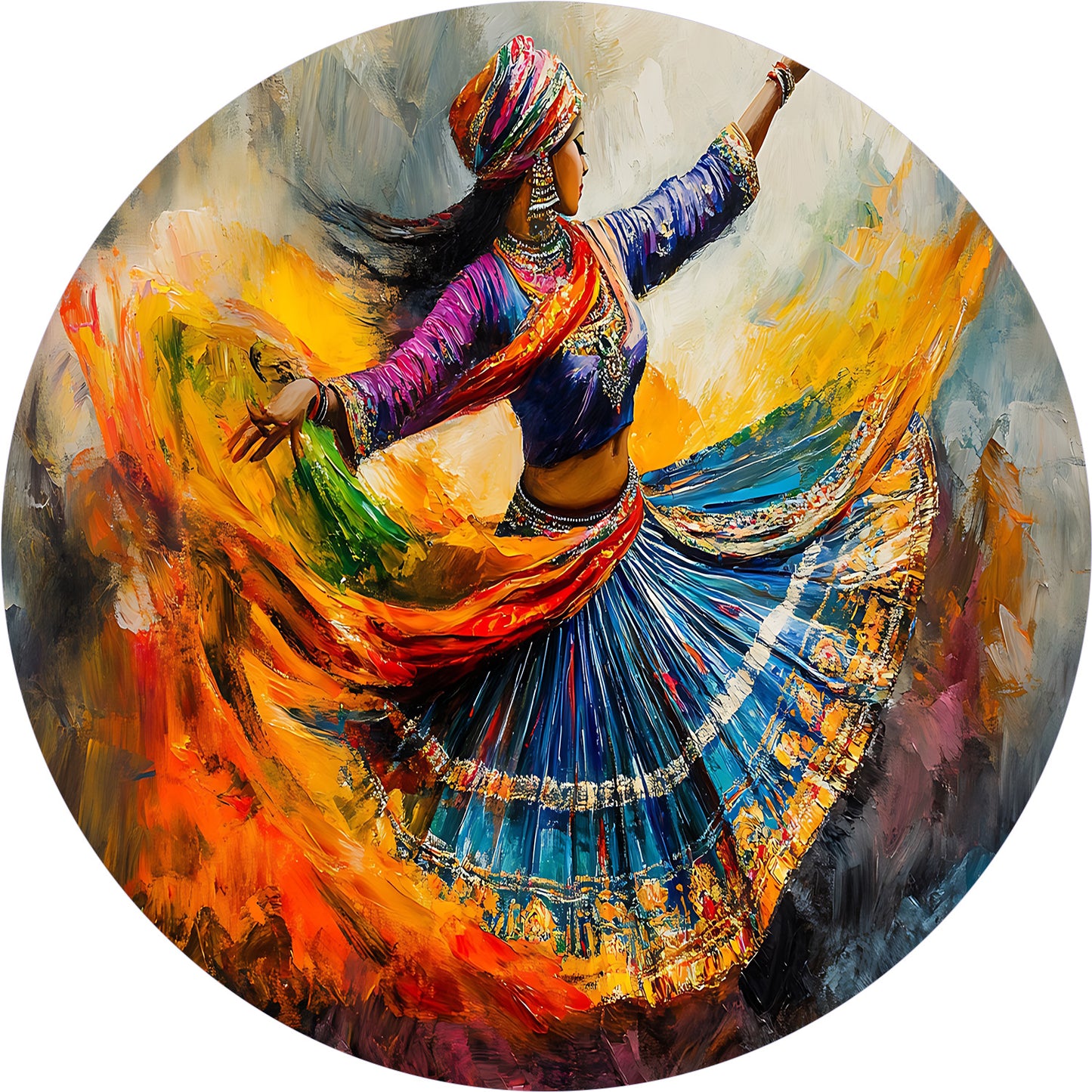 Whirling Spirit-Luxurious | 3D Textured Wall Art | UV Printed Embossed Canvas Wall Frame for living room,home decor