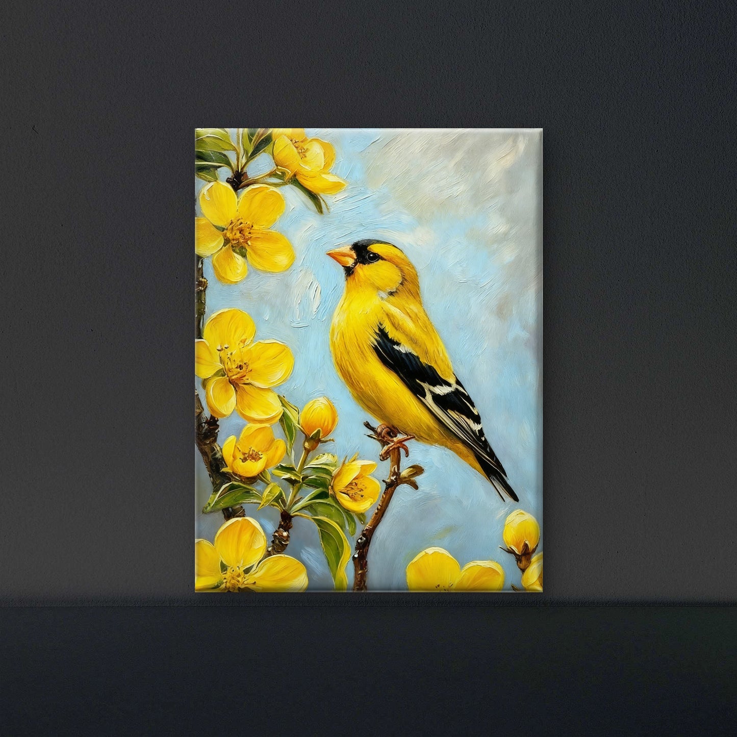 Whispers in the Blossoms-Luxurious-Wildlife & Animals-3D Textured Wall Art | UV Embossed Canvas Wall Frame for Home decor