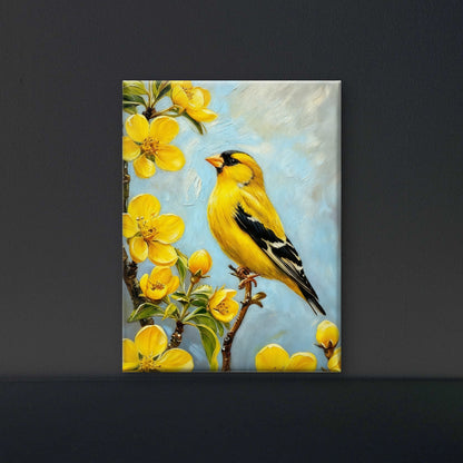 Whispers in the Blossoms-Luxurious-Wildlife & Animals-3D Textured Wall Art | UV Embossed Canvas Wall Frame for Home decor