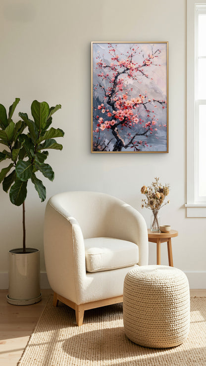 Whispers of Spring-Flowers-Luxury-Floral & Botanical-3D Textured Wall Art | UV Embossed Canvas Wall Frame for home decor and office