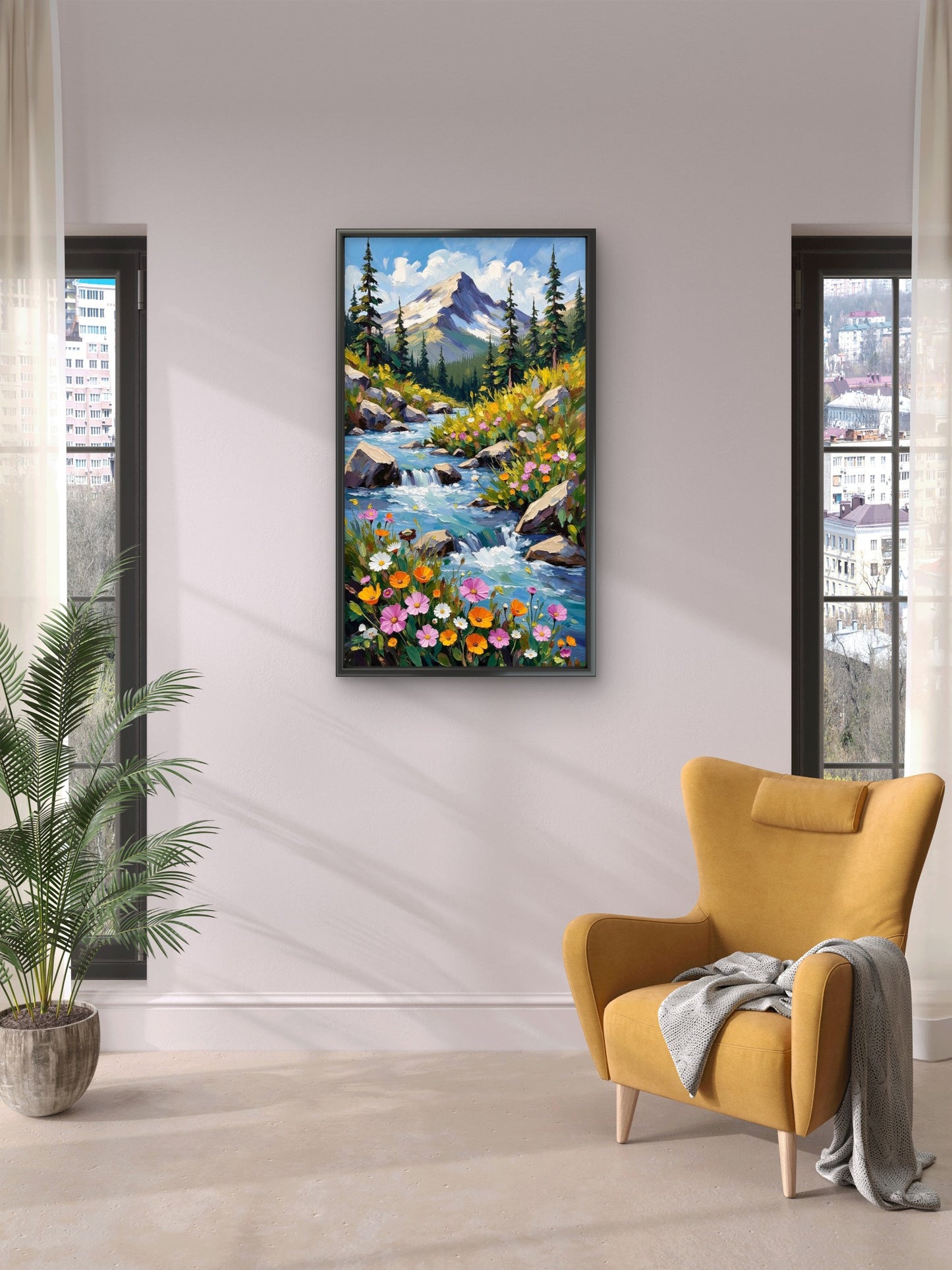 Whispers of the High Country Luxurious-Nature & Landscapes -3D Textured Wall Art | UV Embossed Canvas Wall Frame for Home decor