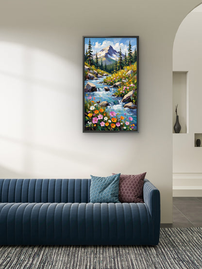 Whispers of the High Country Luxurious-Nature & Landscapes -3D Textured Wall Art | UV Embossed Canvas Wall Frame for Home decor