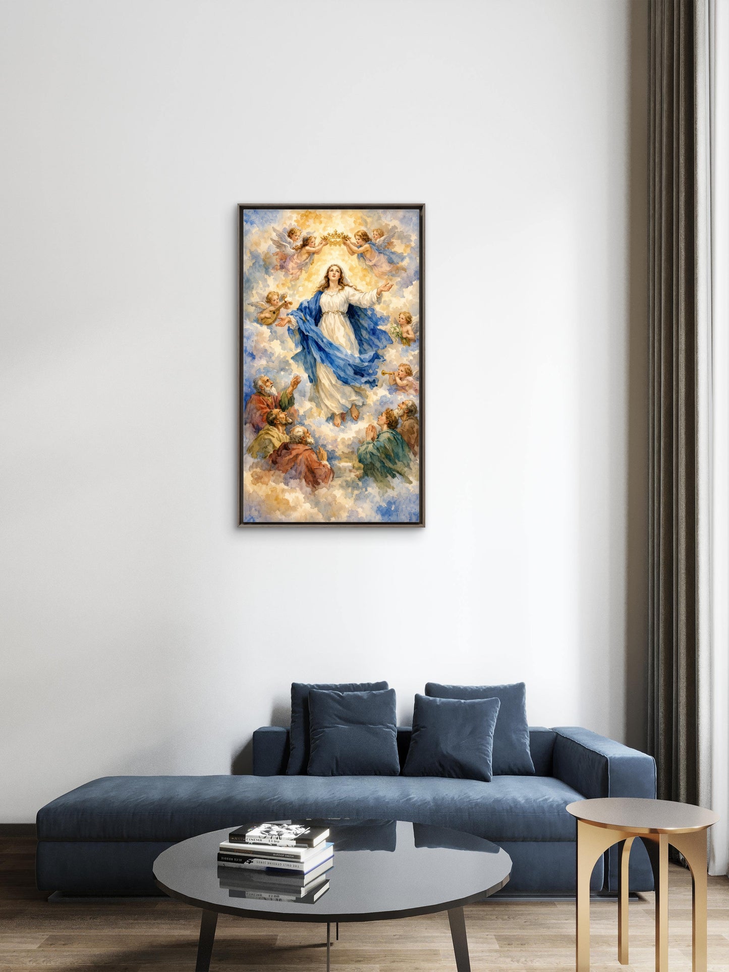 Heavenly Ascension-Luxurious-Gods and Divine Art 3D Textured Wall Art | UV Printed Embossed Canvas Wall Frame for Home Decor,living Room
