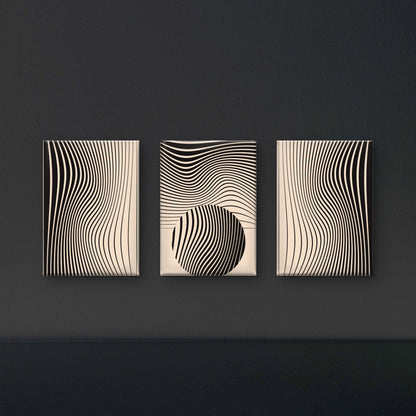 set-minimalist-abstract-stripes-posters-contemporary-luxury-3D Textured Wall Art | UV Embossed Canvas Wall Frame for Home decor