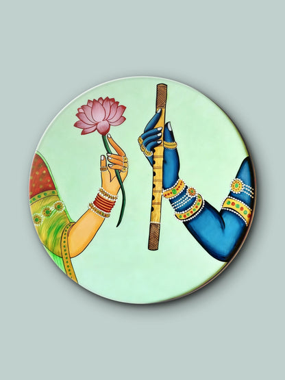 Melody and Bloom A Tale of Vraj-Luxurious | 3D Textured Wall Art | UV Printed Embossed Canvas Wall Frame for living room,home decor