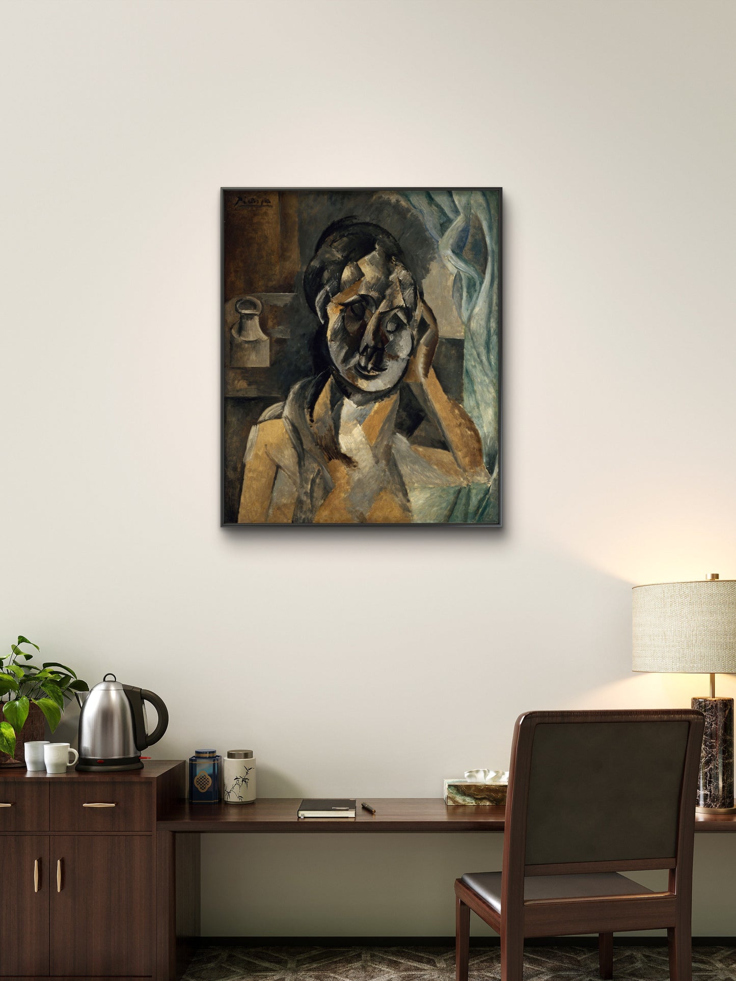 Pablo_Picasso_Woman-Luxurious-Modern Art & Abstract| 3D Textured Wall Art | UV Printed Embossed Canvas Wall Frame for Office,Meditation Space