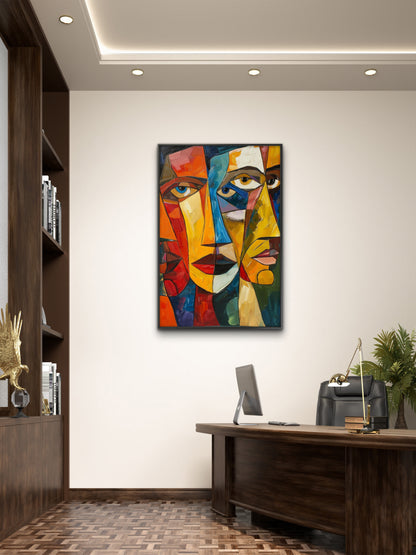 Modern Mosaic-Luxurious-Modern Art & Abstract| 3D Textured Wall Art | UV Printed Embossed Canvas Wall Frame for Office,Meditation Space