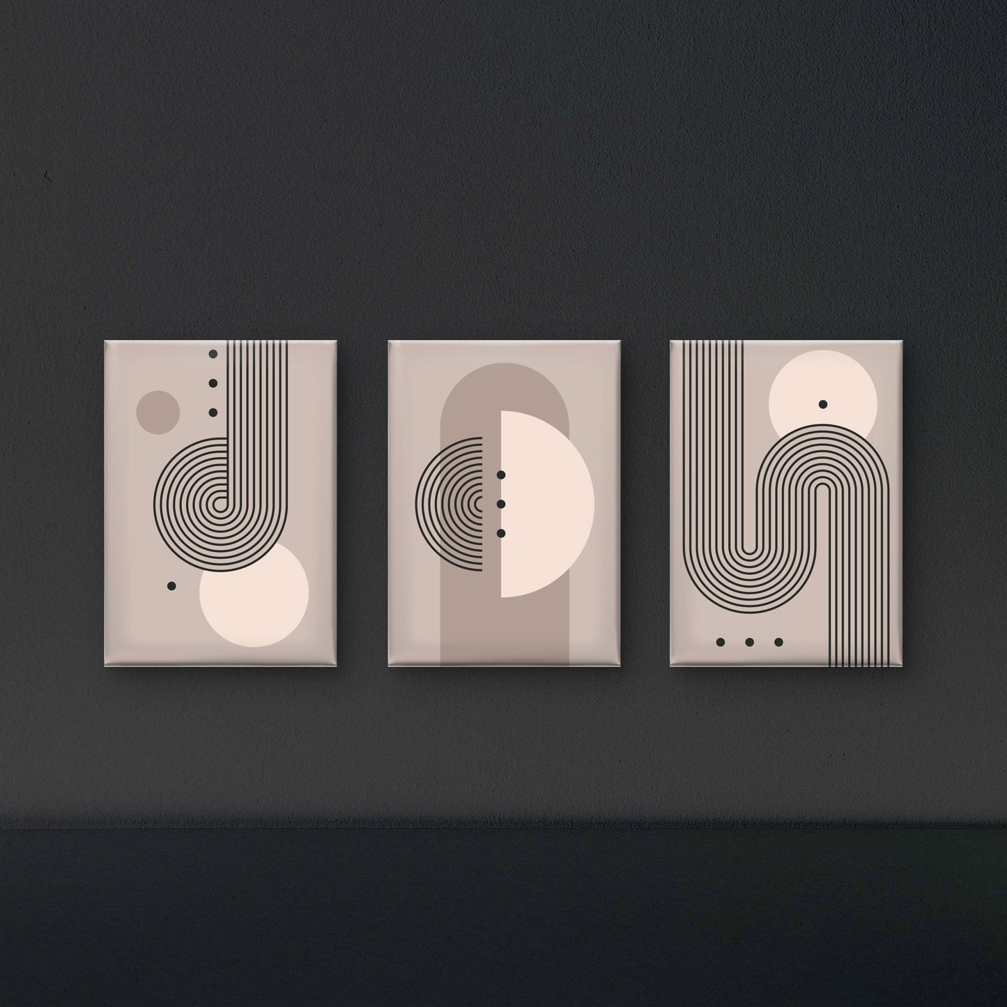 set-abstract-posters-with-geometric-shapes-luxury-3D Textured Wall Art | UV Embossed Canvas Wall Frame for Home decor